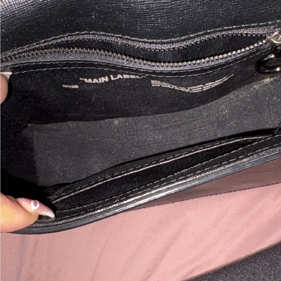 Off-White Black and White Striped Crossbody Bag with 2 straps. - Picture 7 of 8